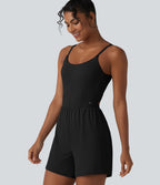 Barboteuse de yoga 2-en-1 SoftlyZero™ Airy effet frais InstantCool dos nu torsadé avec bretelles réglables, brassière intégrée et poche, accès facile Easy Peasy