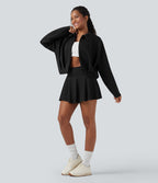 Veste décontractée SpacerTek™ à manches longues, col et plis, avec fermeture éclair
