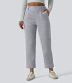 SpacerTek™ Pantalon fuselé décontracté taille haute avec poches