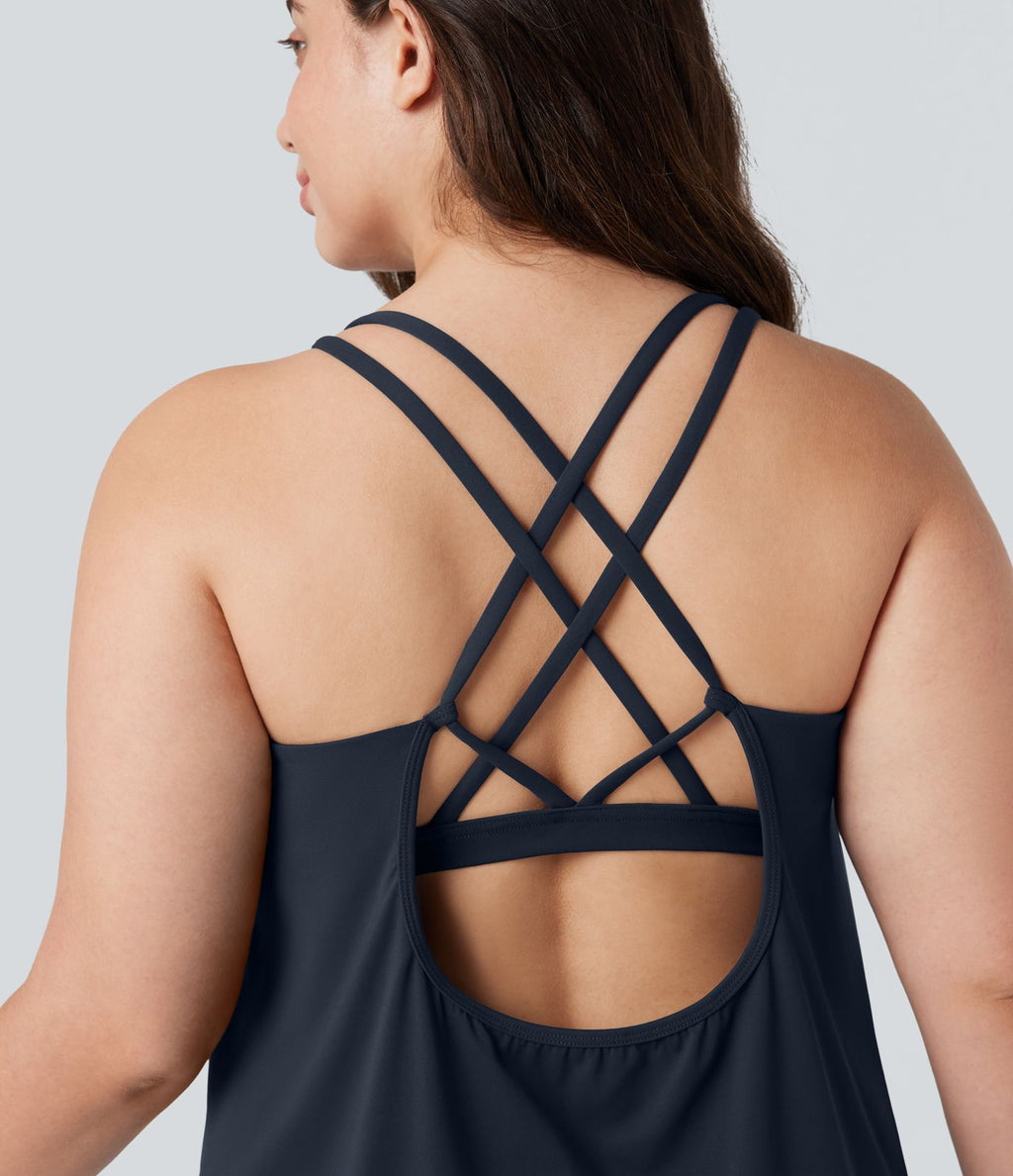 Débardeur running Halara UltraSculpt™ grande taille col rond ourlet arrondi
