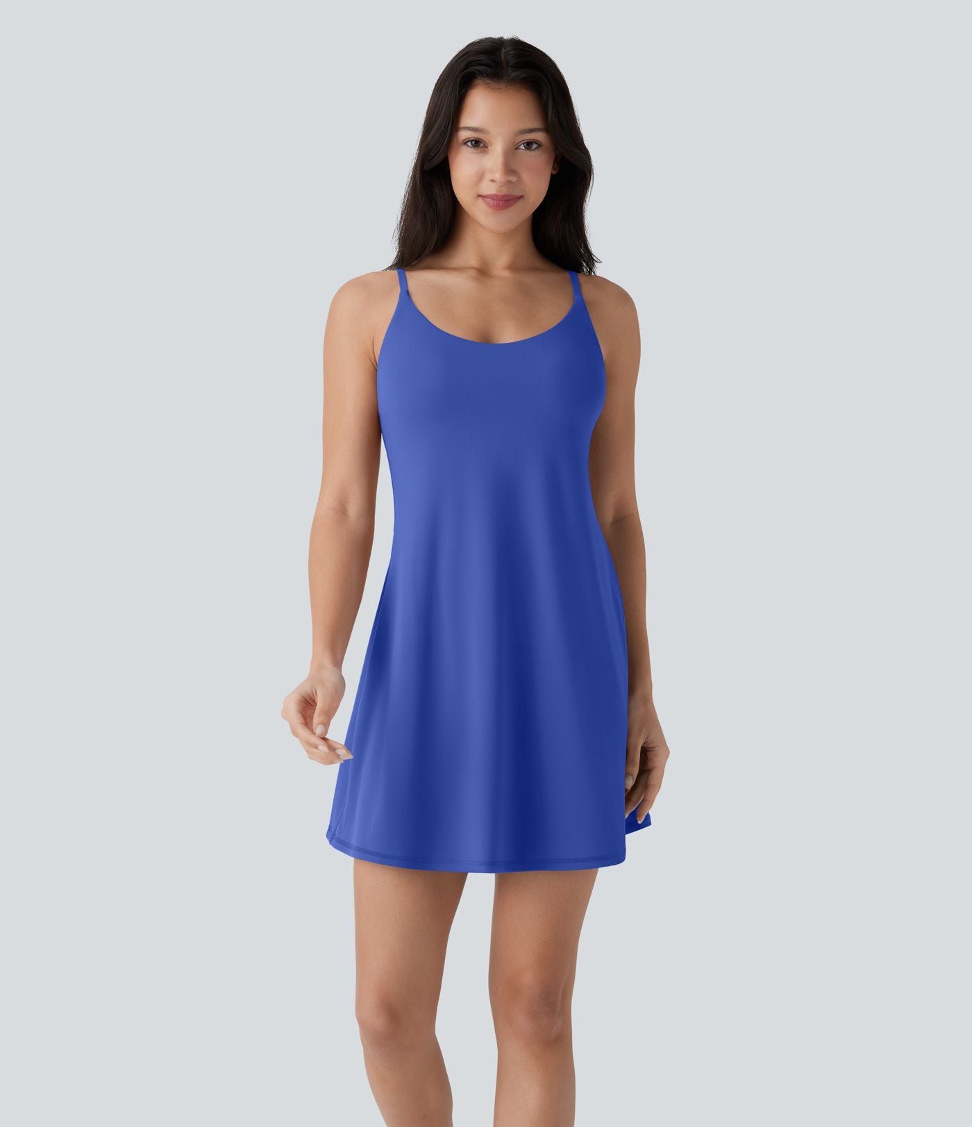 Softlyzero™ Plush Robe de danse courte dos nu avec short intégré - Version Easy Peasy