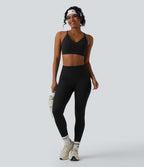Brassière de sport yoga Halara UltraSculpt™ bretelles croisées dos nu maintien léger