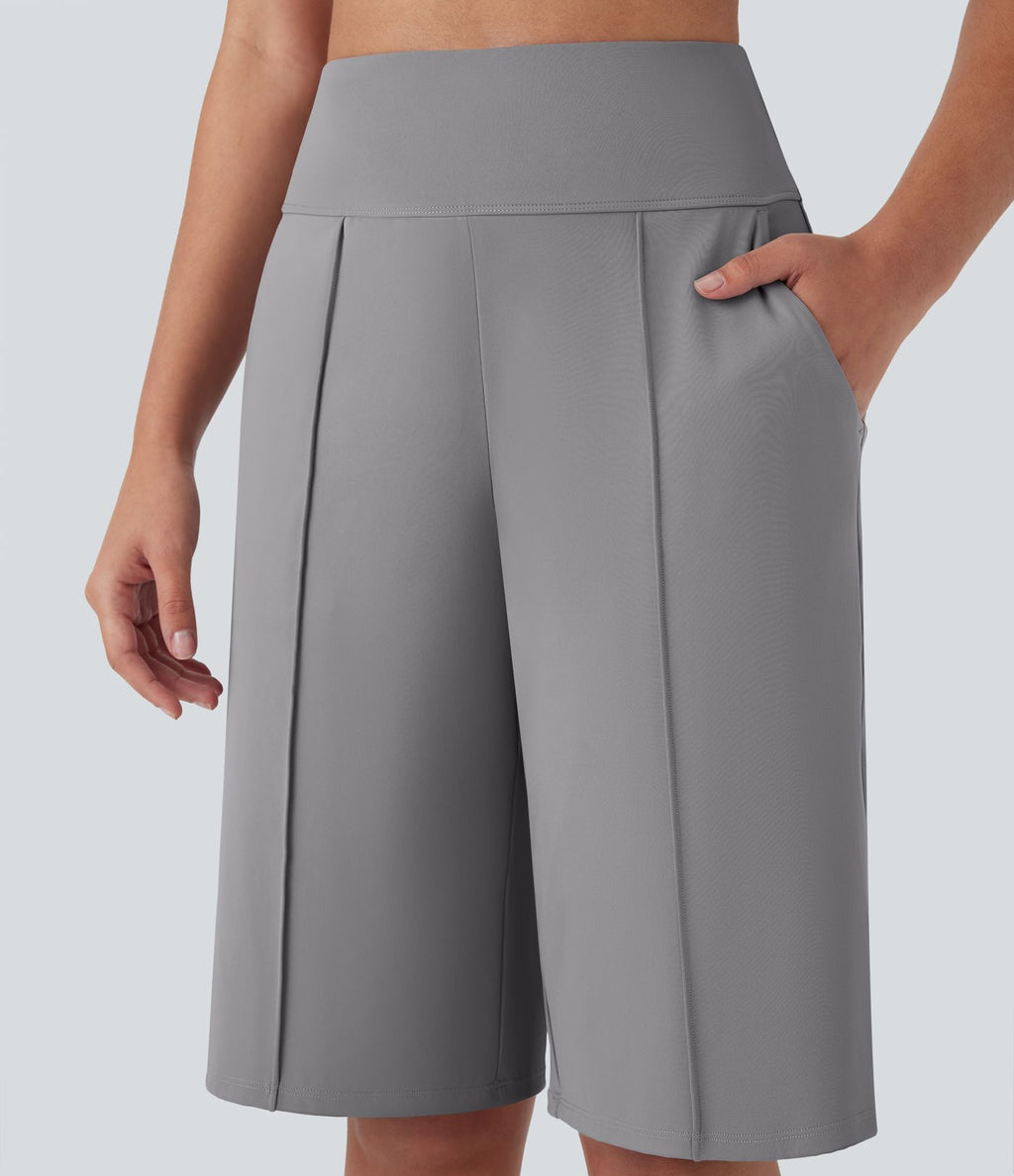 Short bermuda d'entraînement SoftlyZero™ Airy, jambe droite, taille haute avec poches latérales, à effet frais InstantCool, protection solaire UPF50+