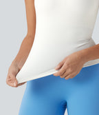 Débardeur de running croisé dos nu, brassière intégrée — version longue — bonnets A à D