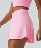 Jupe-short de tennis SoftlyZero™ Airy gainante croisée à effet frais InstantCool et poches, Lucid, protection solaire UPF50+
