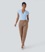 Pantalon de travail fuselé longueur cheville taille haute Halara Flex™ DayStretch avec poches