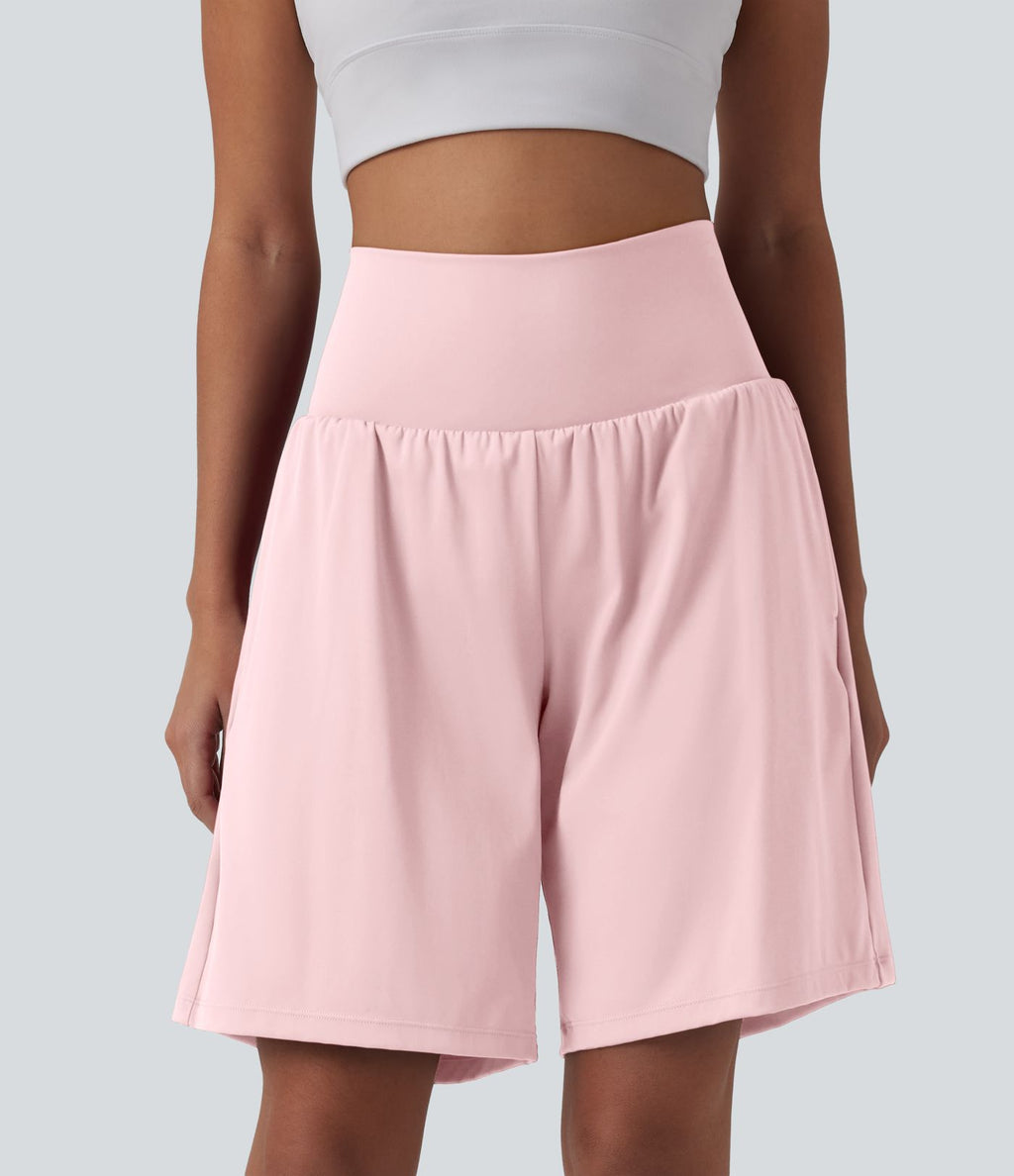 Short de yoga 2-en-1 SoftlyZero™ Airy taille très haute effet frais InstantCool 22,8 cm avec poches