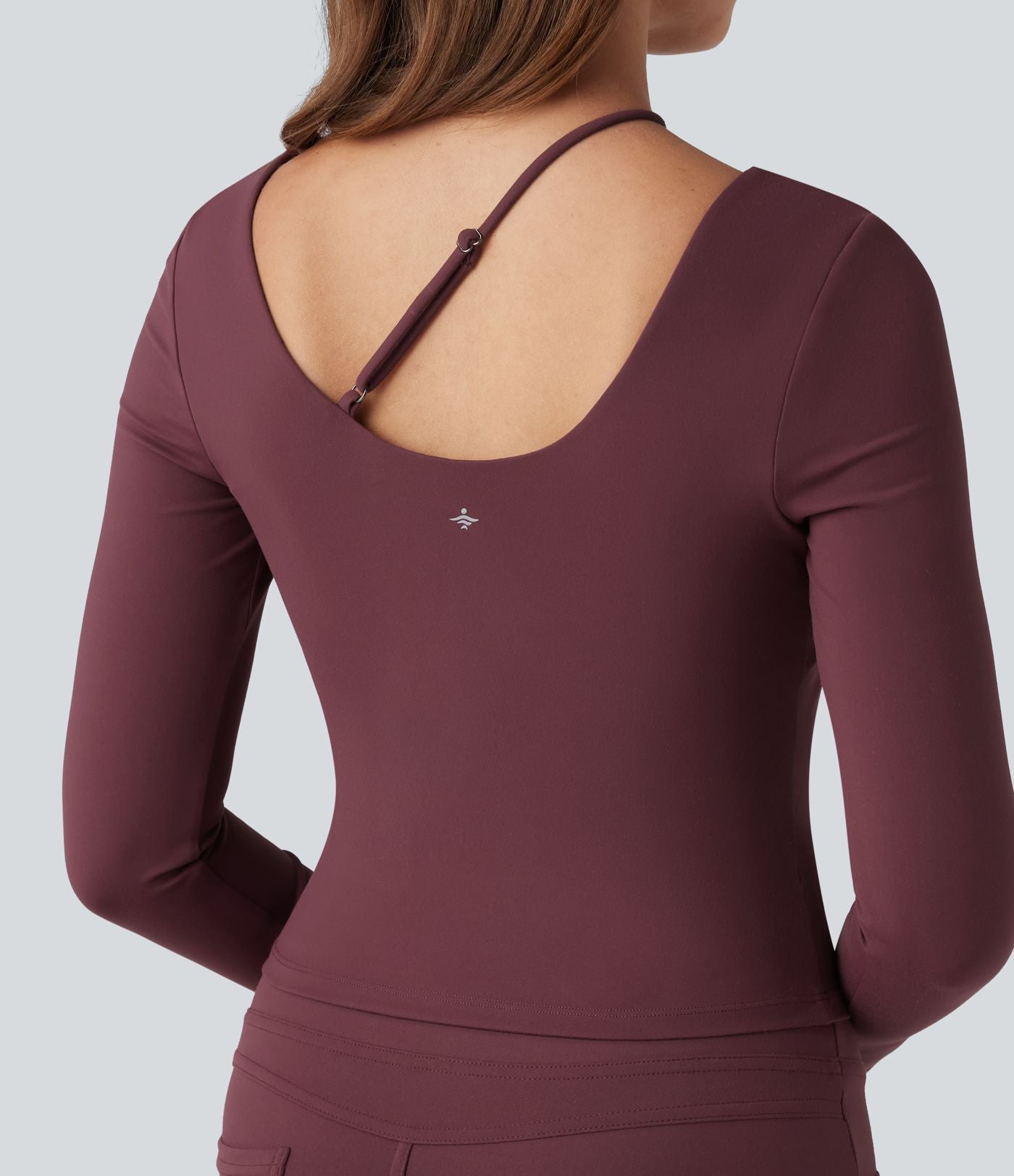 Haut de yoga SoftlyZero™ Plush push-up asymétrique à manches longues