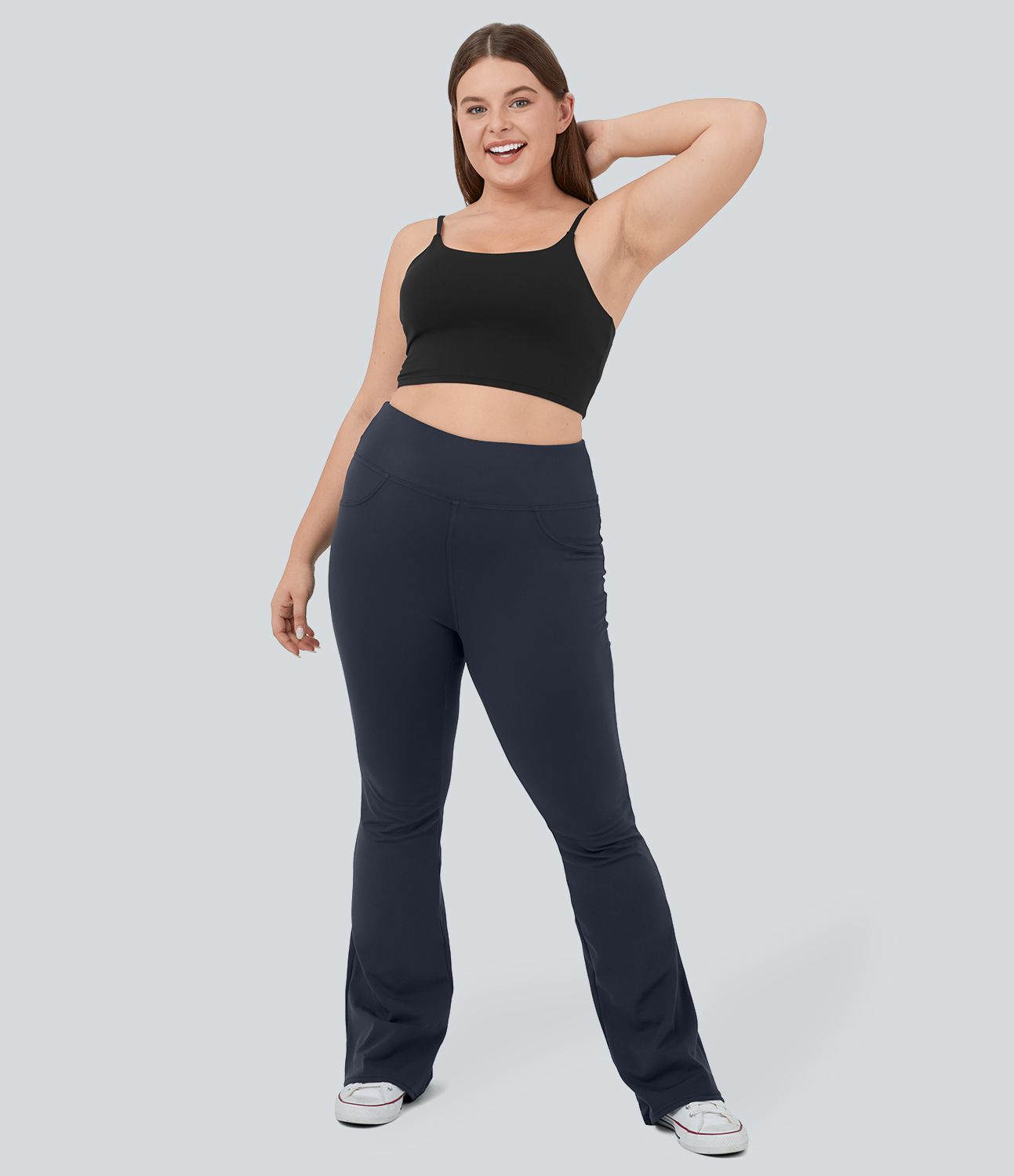 Legging yoga évasé grande taille taille haute DayStretch avec poches