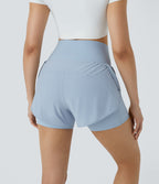 Breezeful™ Short 8,8cm Yoga Séchage Rapide 2 en 1 Taille Super Haute Ourlet Courbé Poches Latérales