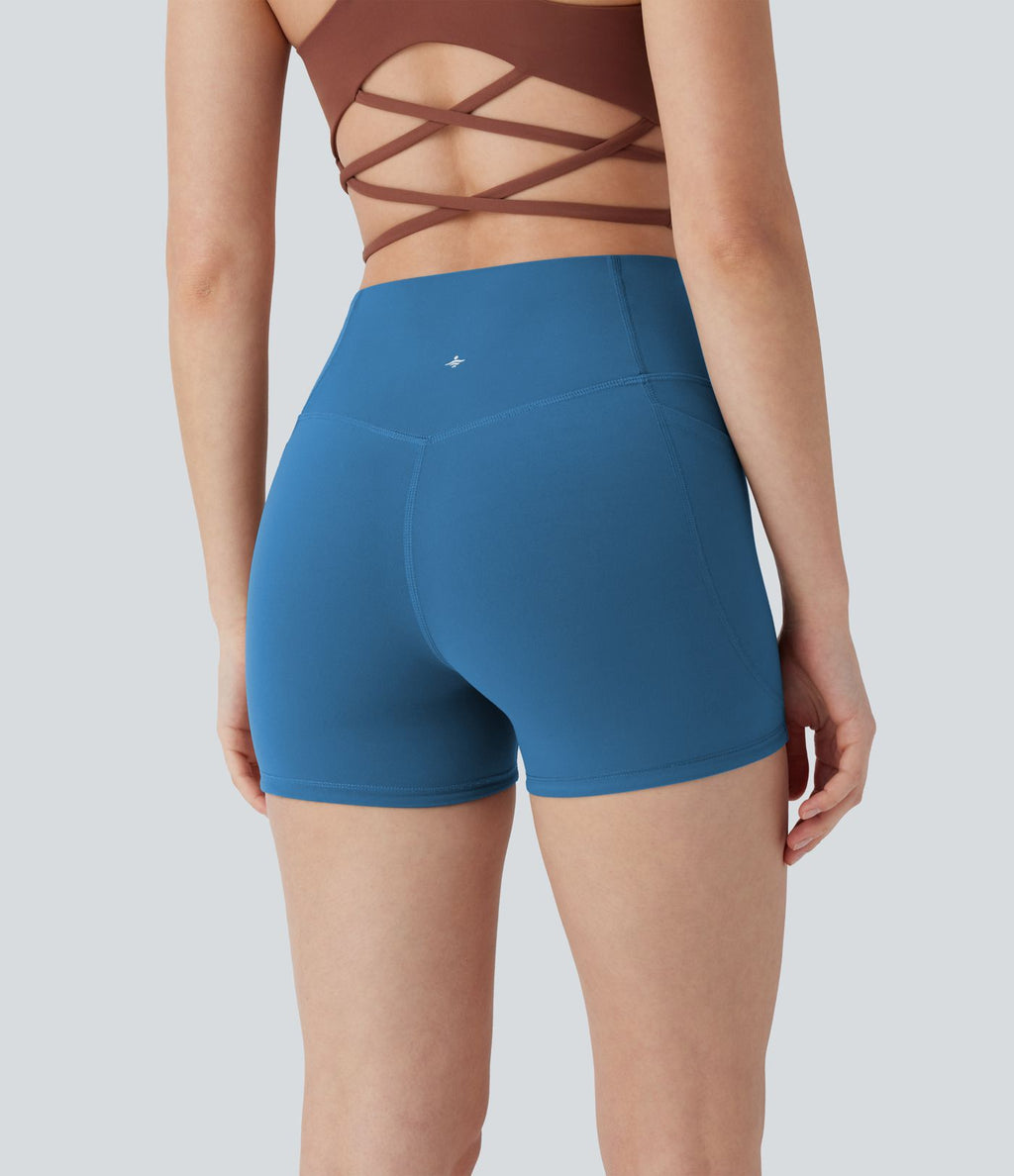 Short cycliste 7,5 cm d'entraînement gainant taille haute avec poches Halara UltraSculpt™