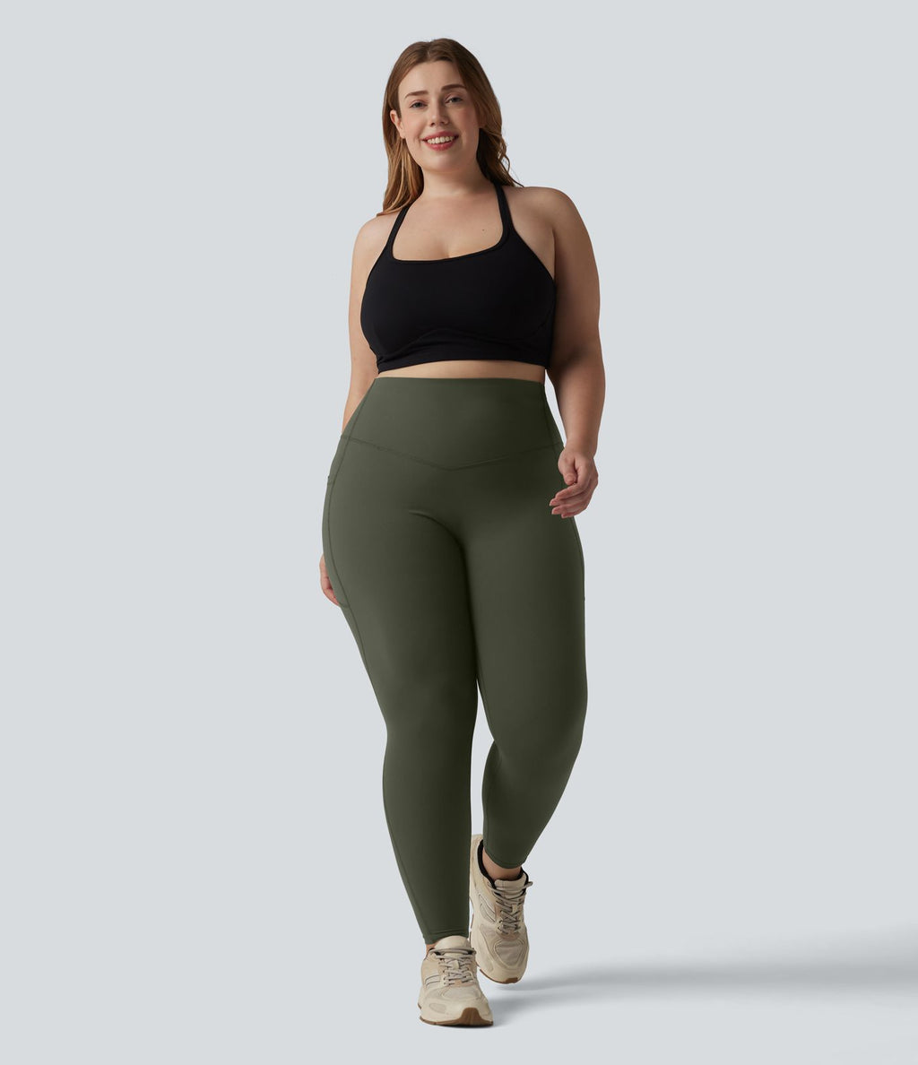 Legging d'entraînement gainant taille haute grande taille avec poches Halara UltraSculpt™