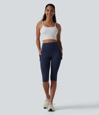 Legging de yoga corsaire SoftlyZero™ taille haute avec poches - UPF50+