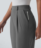 Pantalon de golf droit taille haute séchage rapide avec poches – UPF 40+