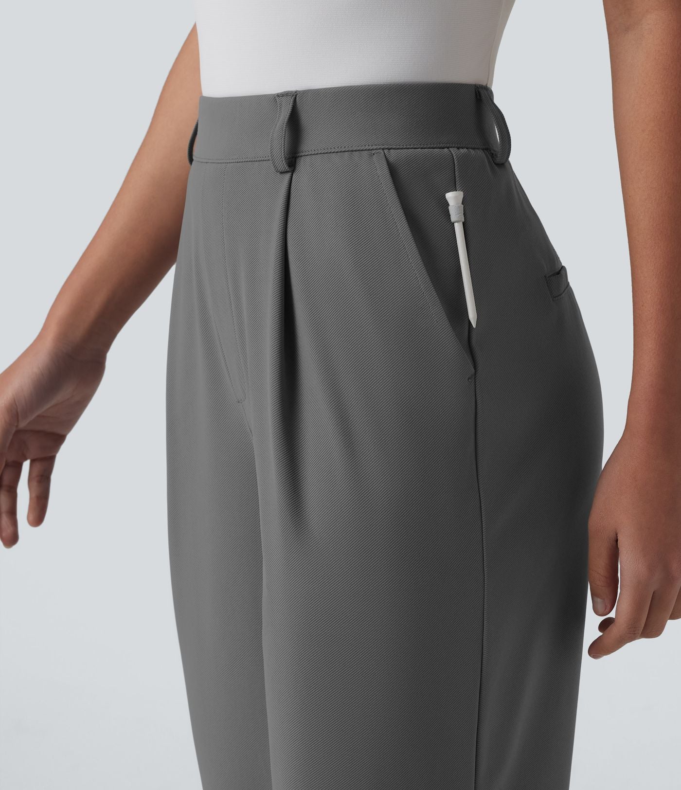 Pantalon de golf droit taille haute séchage rapide avec poches – UPF 40+