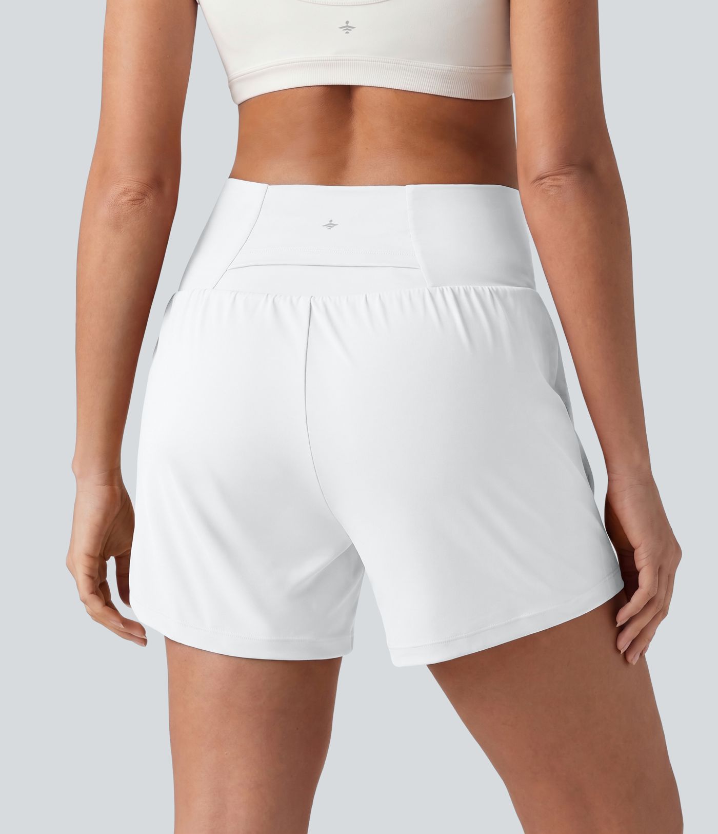Short de yoga SoftlyZero™ Airy croisé taille haute 2-en-1 effet frais InstantCool 12,5 cm avec poches