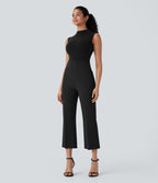 Pantalon de travail court gainant taille haute Halara Flex™ avec poches