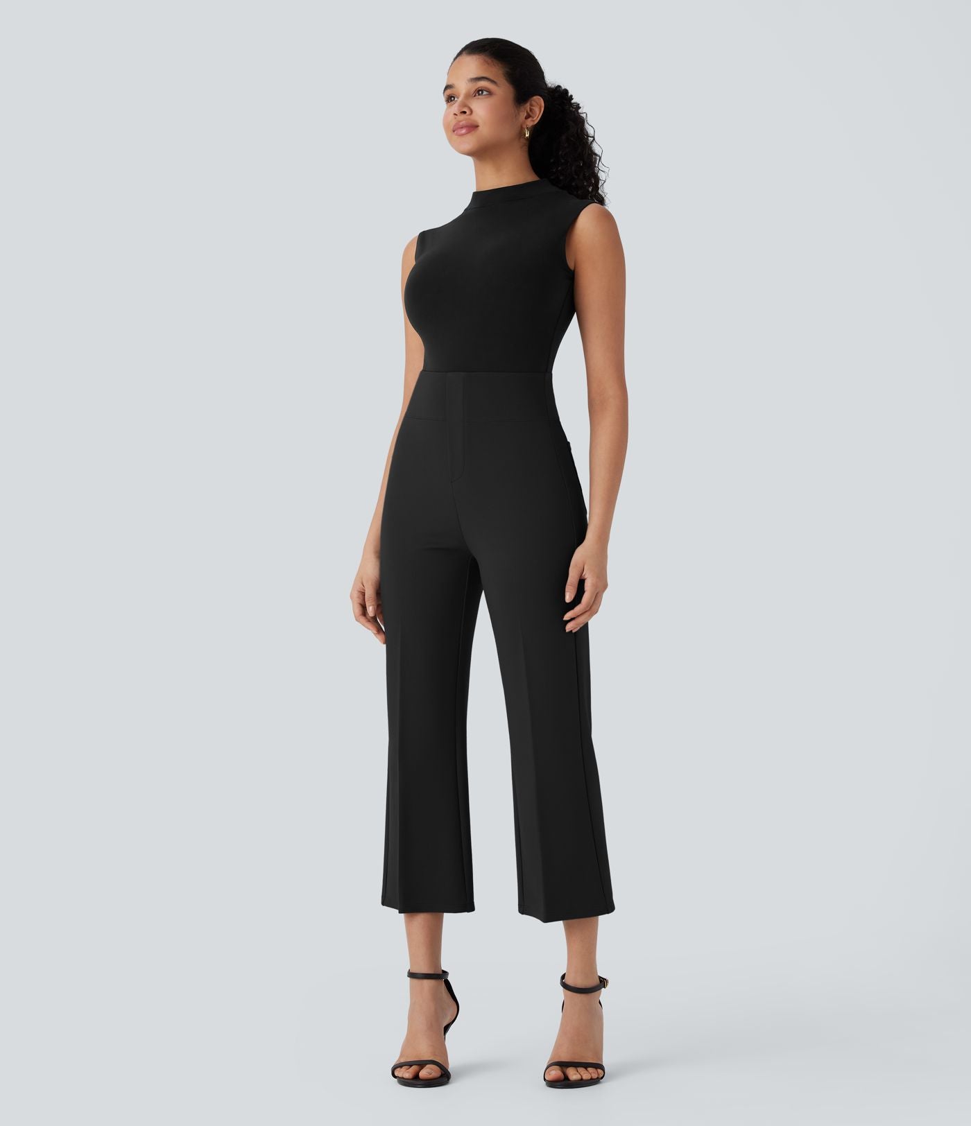 Pantalon de travail court gainant taille haute Halara Flex™ avec poches