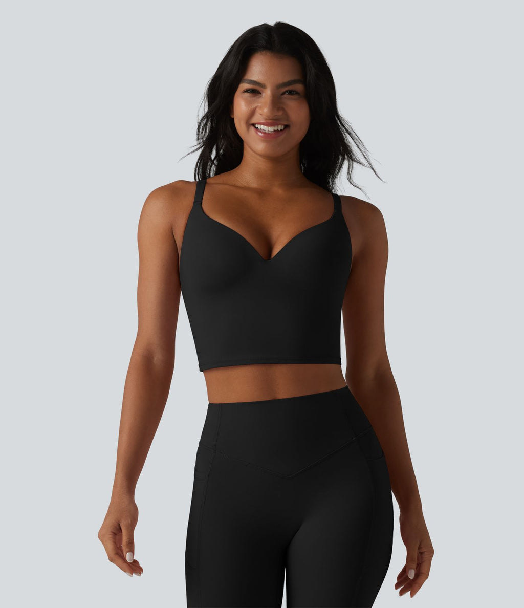 Halara UltraSculpt™ Débardeur yoga push-up à bretelles croisées réglables et coussinets non amovibles