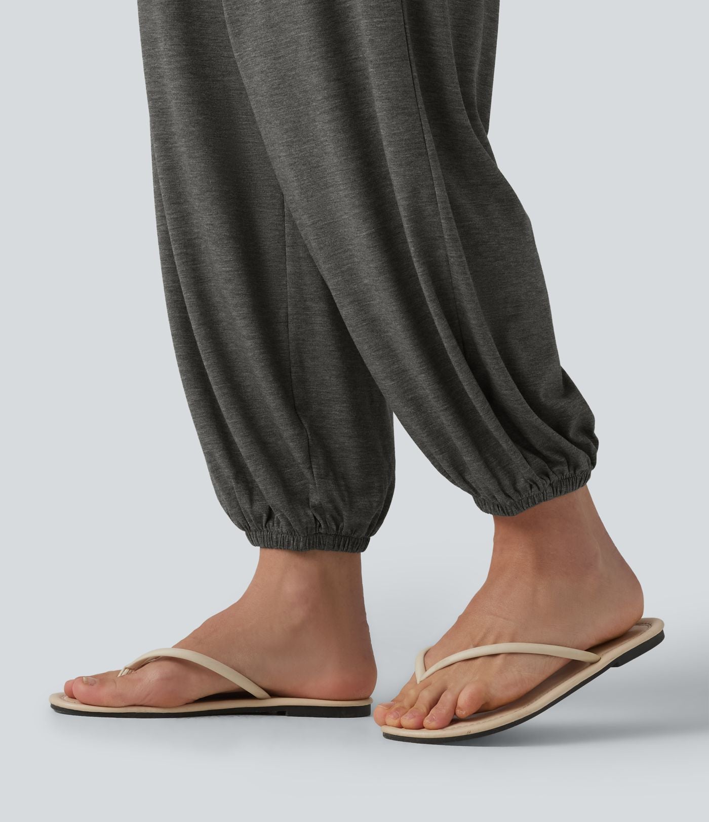 Combinaison décontractée chinée sans manches à dos croisé et soutien-gorge intégré, avec poches - Easy Peasy