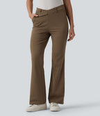 Pantalon tailleur évasé asymétrique Halara Flex™ DayStretch taille mi-haute avec poches