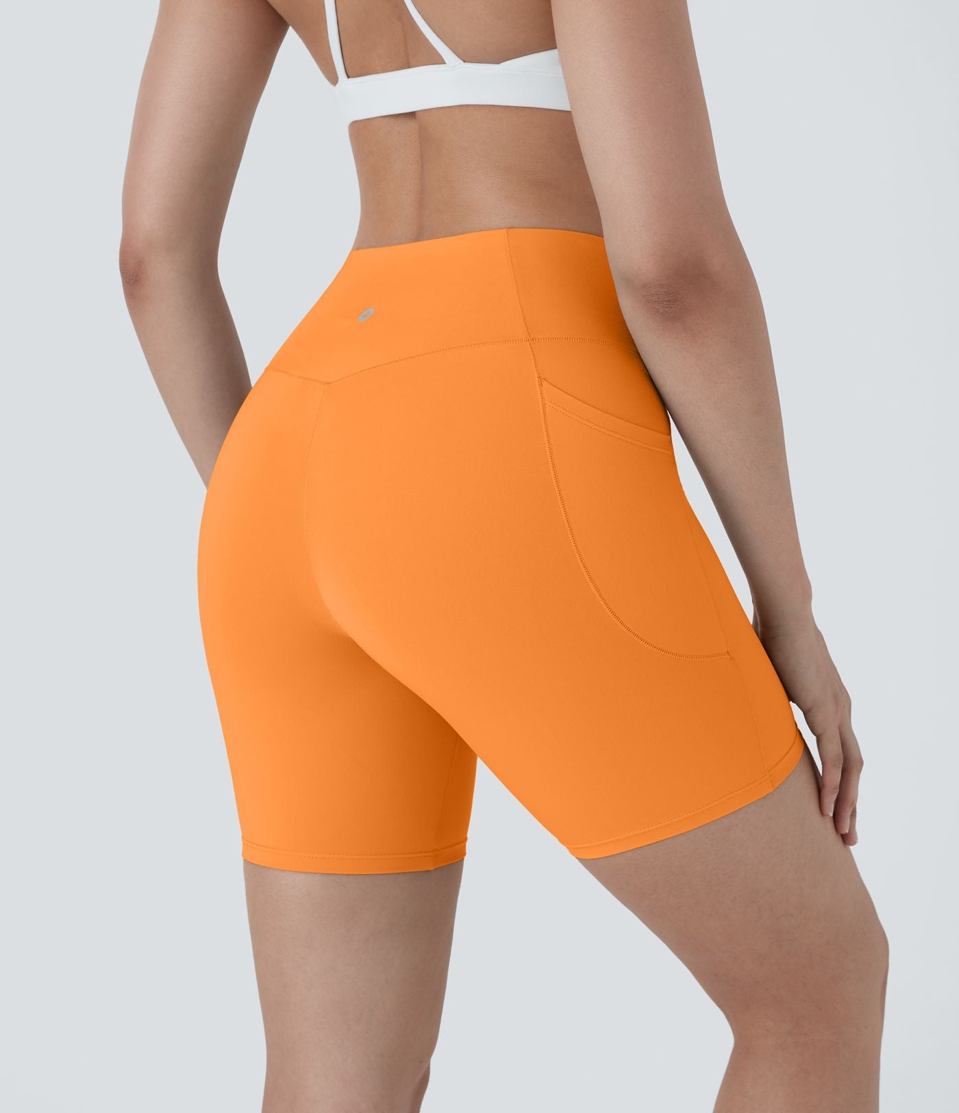 Softlyzero™ Short 17,5cm Yoga Taille Haute Crossover avec Poches Latérales