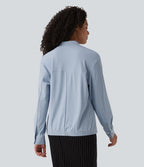 Blouse de travail col V manches longues