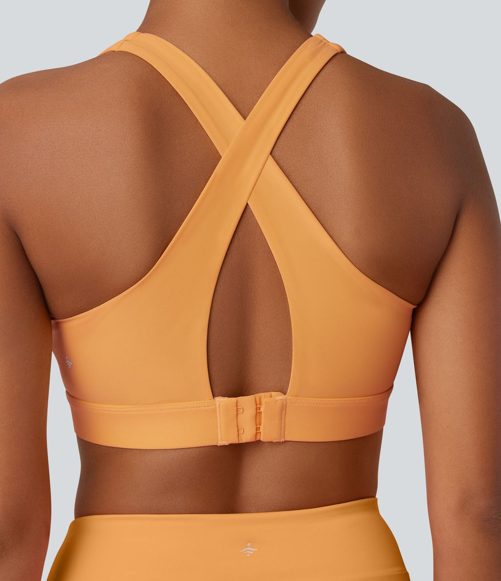 Haut de maillot de bain bikini plage et ville dos nu entrecroisé avec boucle réglable