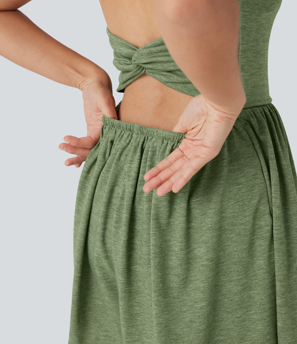Combi-short 2-en-1 avec coussinets et poches - Édition Easy Peasy
