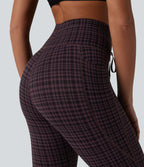 Legging de yoga Halara UltraSculpt™ taille haute avec cordon de serrage imprimé carreaux avec poches