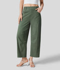 Halara Flex™ Jeans Causal Fuselés à Taille Mi-haute avec Plusieurs Poches en Tricot Extensible Coloré