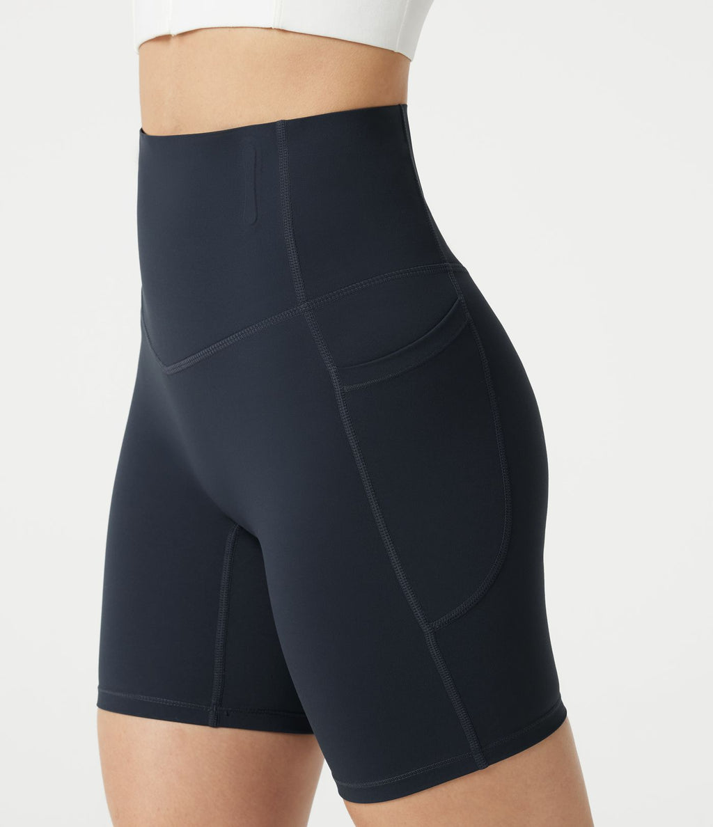 Short cycliste gainant taille haute Halara UltraSculpt™ 17,5 cm avec poches