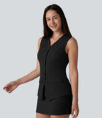 Gilet décontracté SoftlyZero™ Airy à col V et effet frais InstantCool