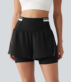 Short d’entraînement 2-en-1 SoftlyZero™ Airy réfléchissant taille très haute gainant effet frais 12,5 cm avec poches
