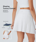 Jupe-short de tennis courte plissée 2-en-1 gainante taille haute à séchage rapide avec poches Breezeful™