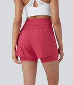 Short de yoga 2-en-1 SoftlyZero™ Airy taille très haute effet frais InstantCool 12,5 cm avec poches