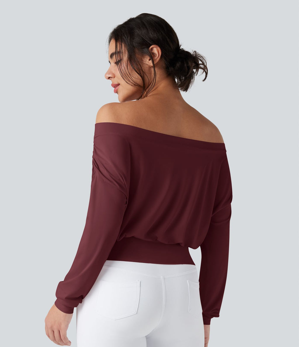 Haut de sport yoga oversize épaules dénudées effet frais InstantCool séchage rapide