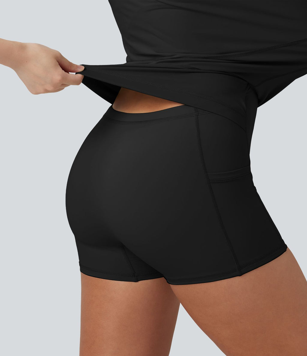 Robe de danse midi SoftlyZero™ Airy 2-en-1, col carré, brassière intégrée, à effet frais InstantCool, avec poches, accès facile Easy Peasy