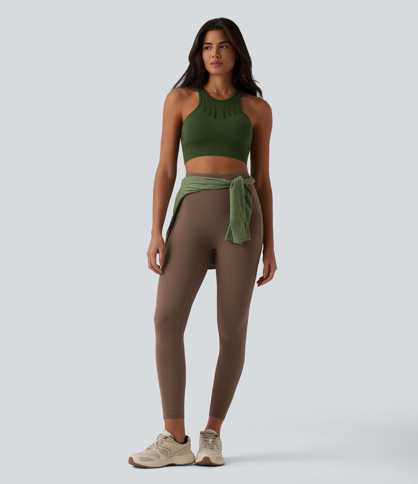 Brassière de sport yoga OneForm sans couture Flow maintien léger avec découpes et soutien-gorge intégré