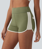 Short de sport SoftlyZero™ Airy 6,5 cm taille haute effet frais InstantCool color block, avec poches, protection solaire UPF50+