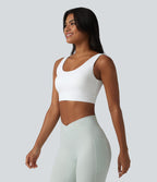 Brassière de sport Halara UltraSculpt™ maintien moyen dos nu avec boucle ajustable et brassière intégrée