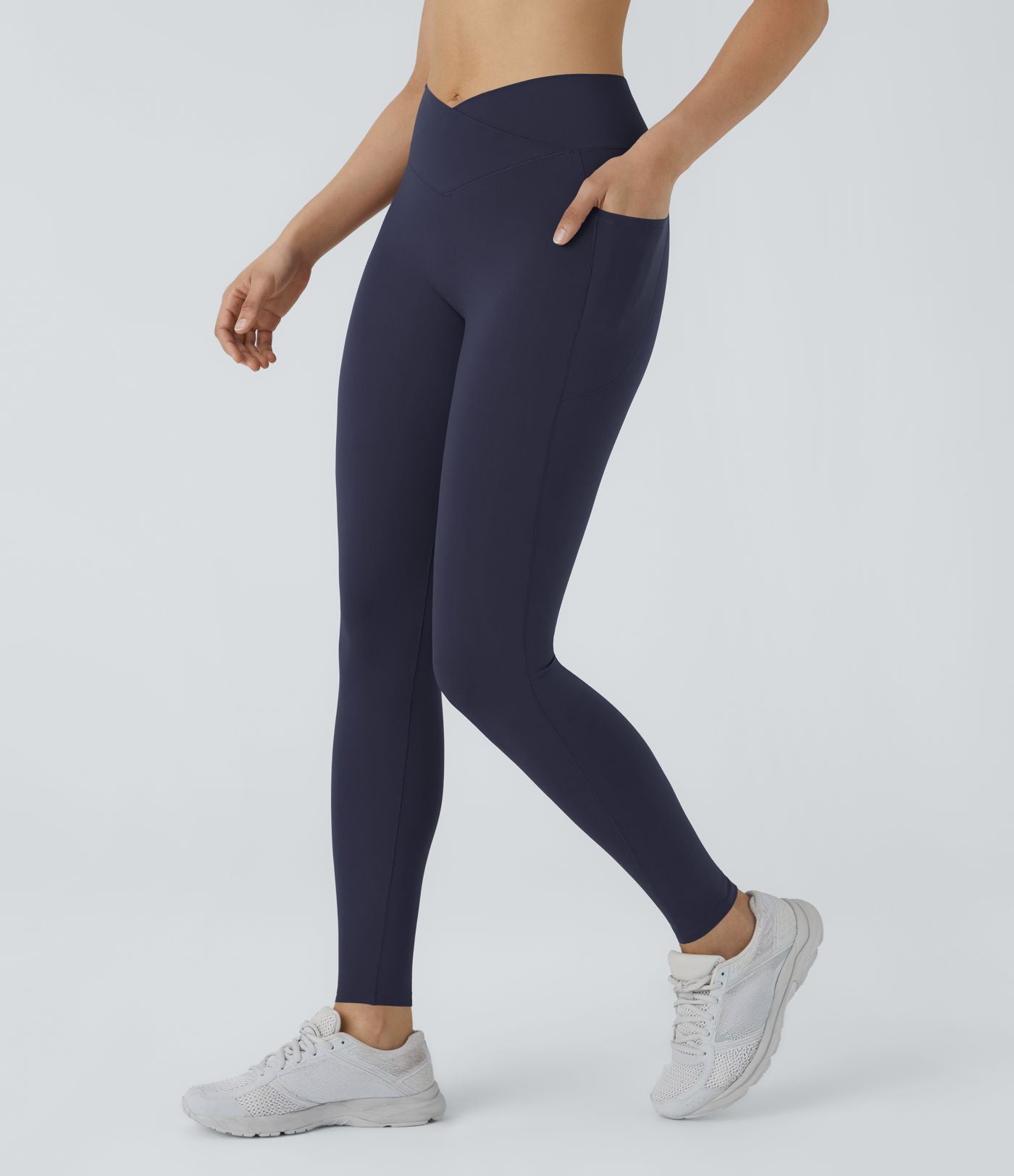Patitoff™ 2.0 Legging Yoga Résistant Poils d'Animaux Taille Haute Croisée Poches Latérales