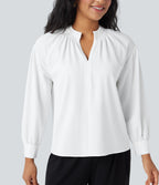 Chemise de travail manches longues col V