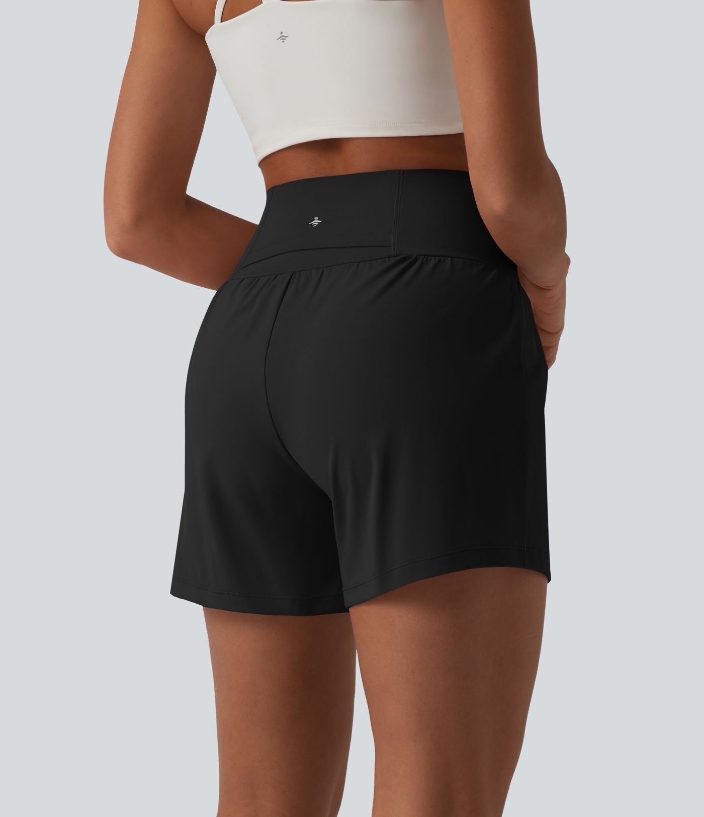 Short de yoga SoftlyZero™ Airy 2-en-1 gainant taille très haute à effet frais InstantCool avec poches, 12,5 cm