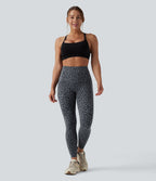 Legging de yoga gainant taille haute imprimé léopard avec poches Halara UltraSculpt™