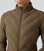 PuffFlex Veste matelassée casual extensible à col montant et manches longues avec poches