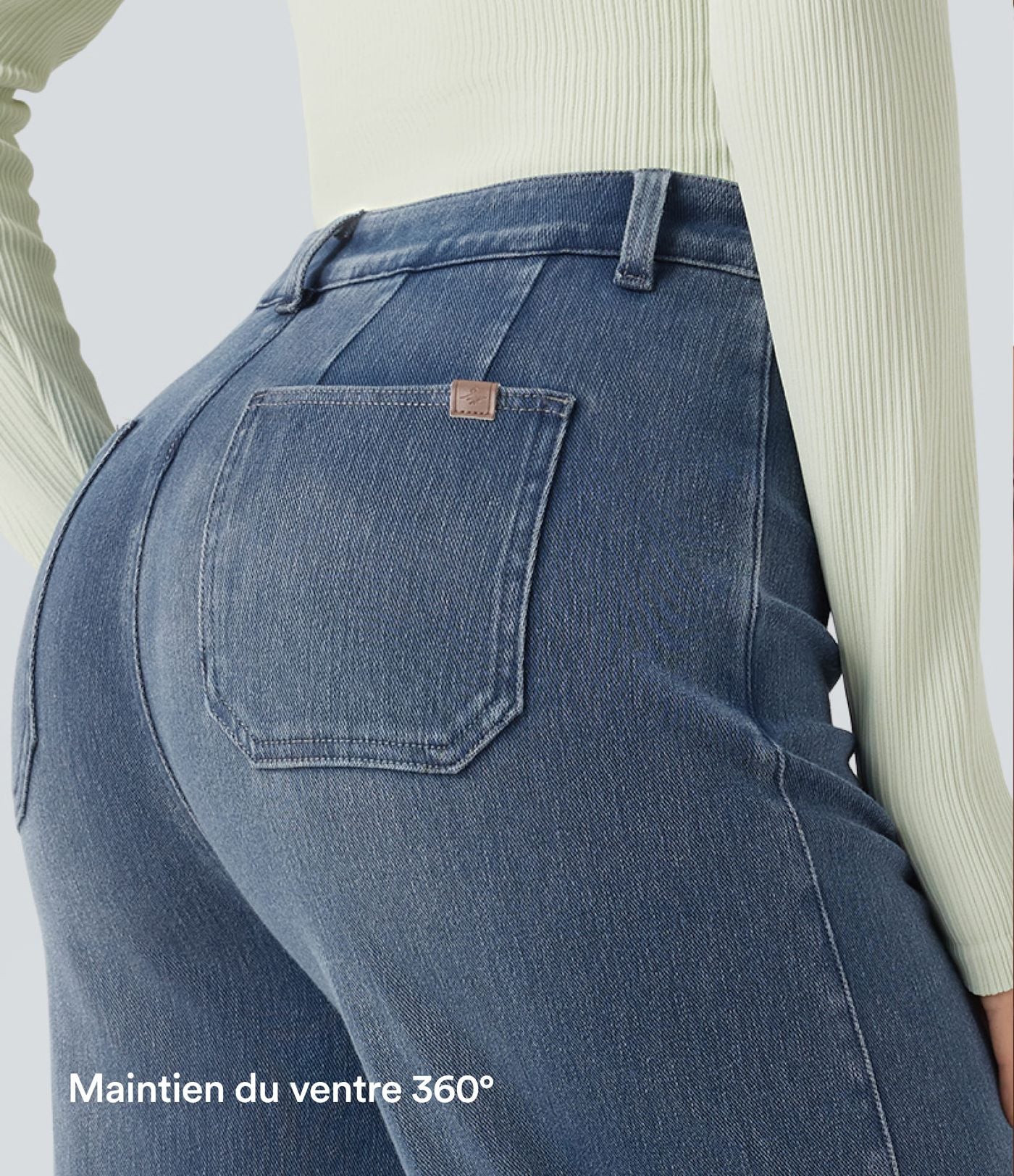 Halara Flex™ Jean large décontracté taille haute gainant avec poches