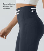 Legging corsaire d'entraînement gainant galbant taille haute avec effet scrunch et poches Halara UltraSculpt™