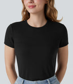 T-shirt chauffant col rond à manches courtes Halara HeatCore