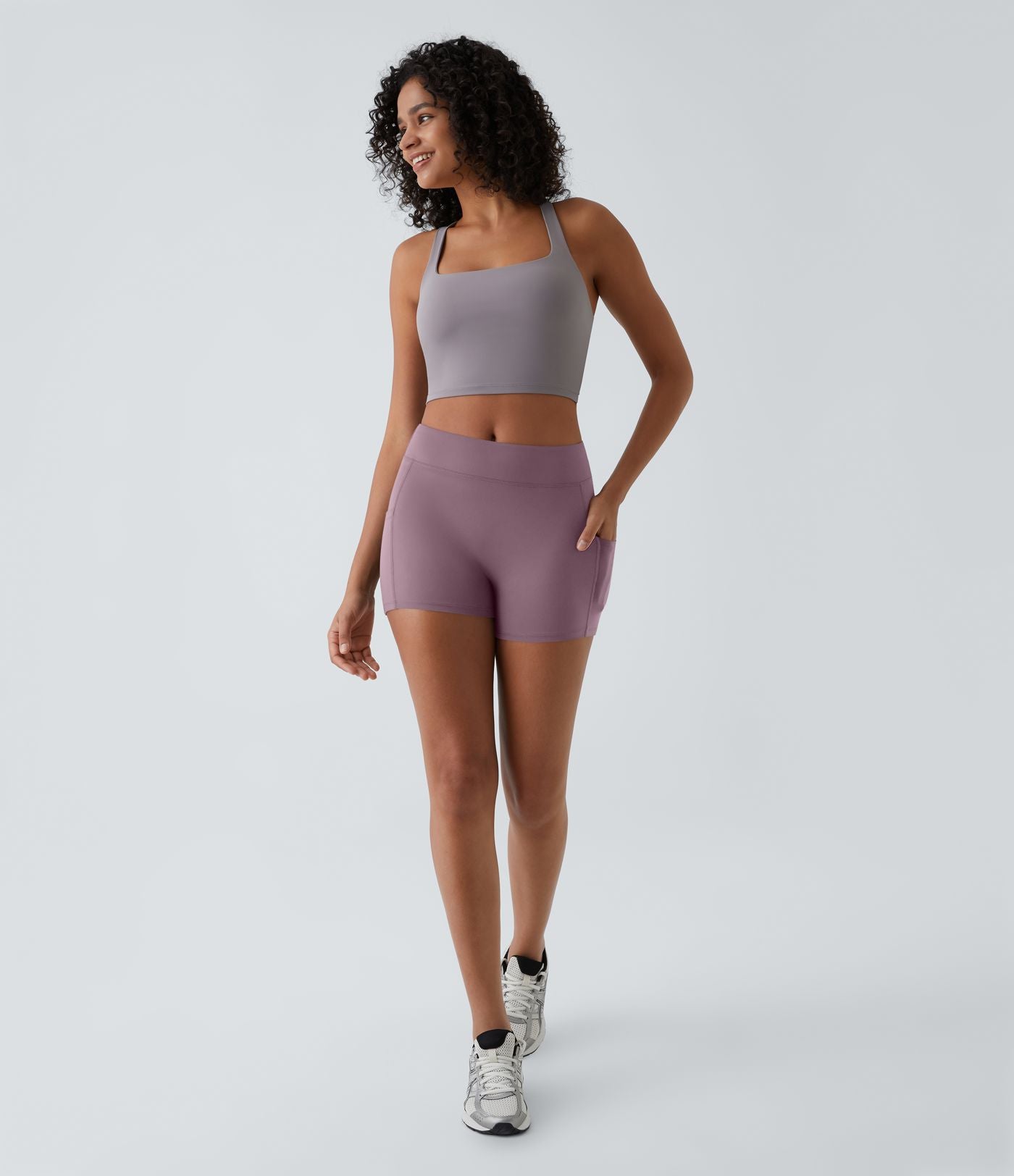 Short de yoga SoftlyZero™ Airy 8,8 cm taille haute poches latérales uni effet frais InstantCool